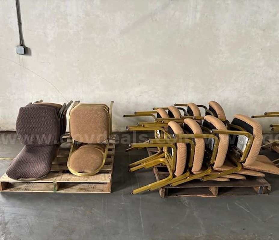 Unmatched sets of Banquet Chairs - 14 Chairs Total - Various Patterns & Colors