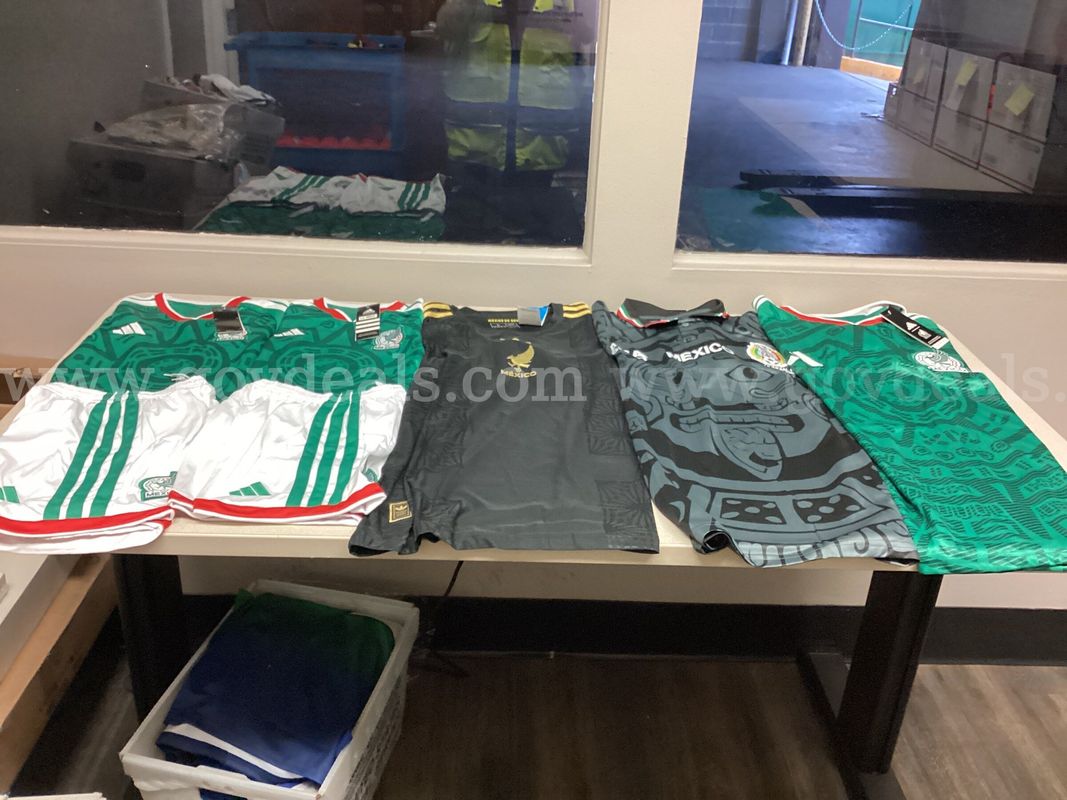 Lot of 5 Mexico Soccer Jerseys 