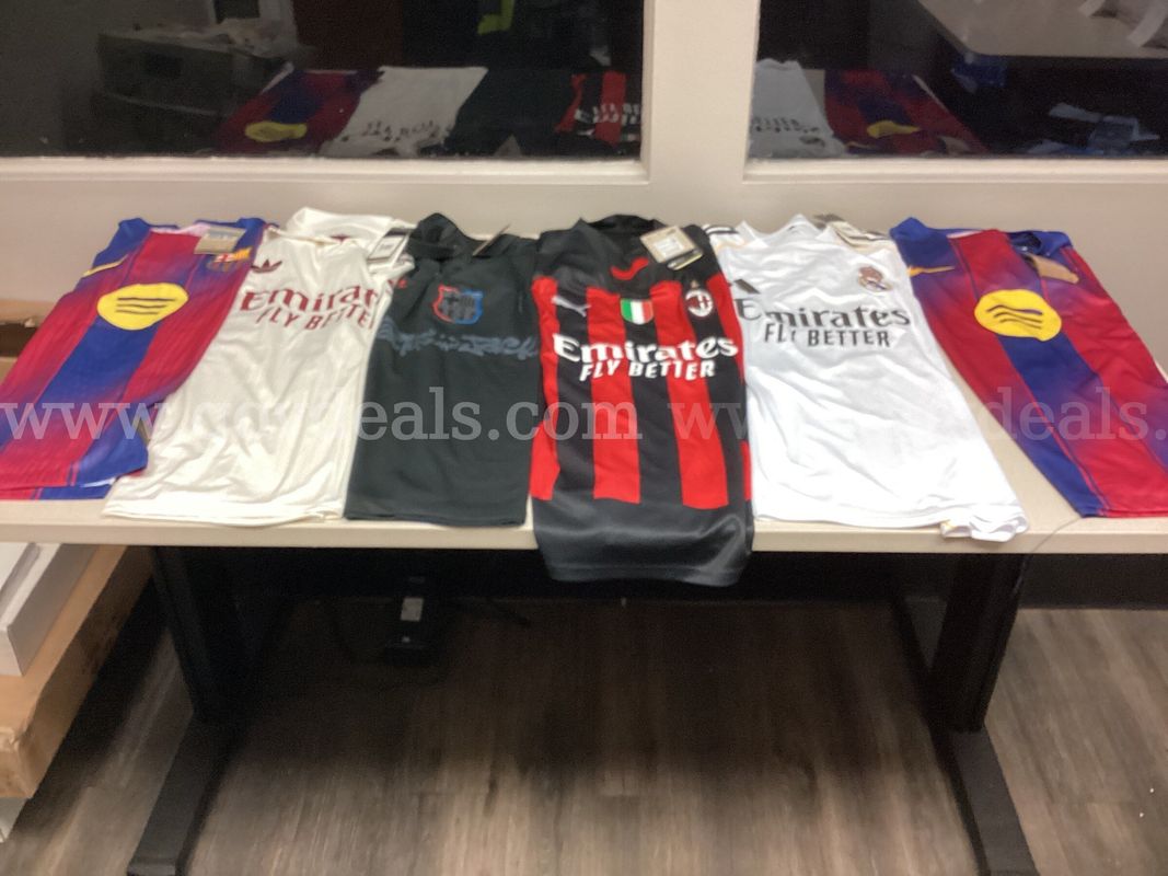 Lot of 6 Soccer Jerseys 