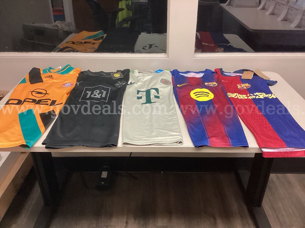 Lot of 5 Soccer Jerseys 
