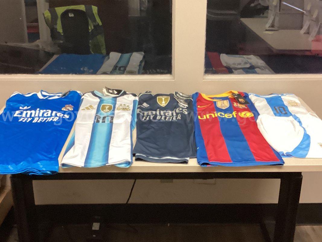 Lot of 4 Soccer Jerseys and 1 Short Set