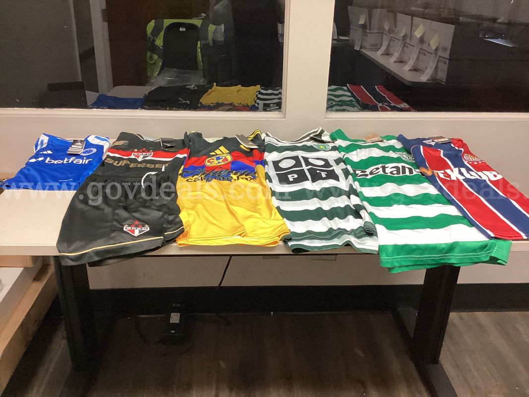 Lot of 5 Soccer Jerseys and 1 short set