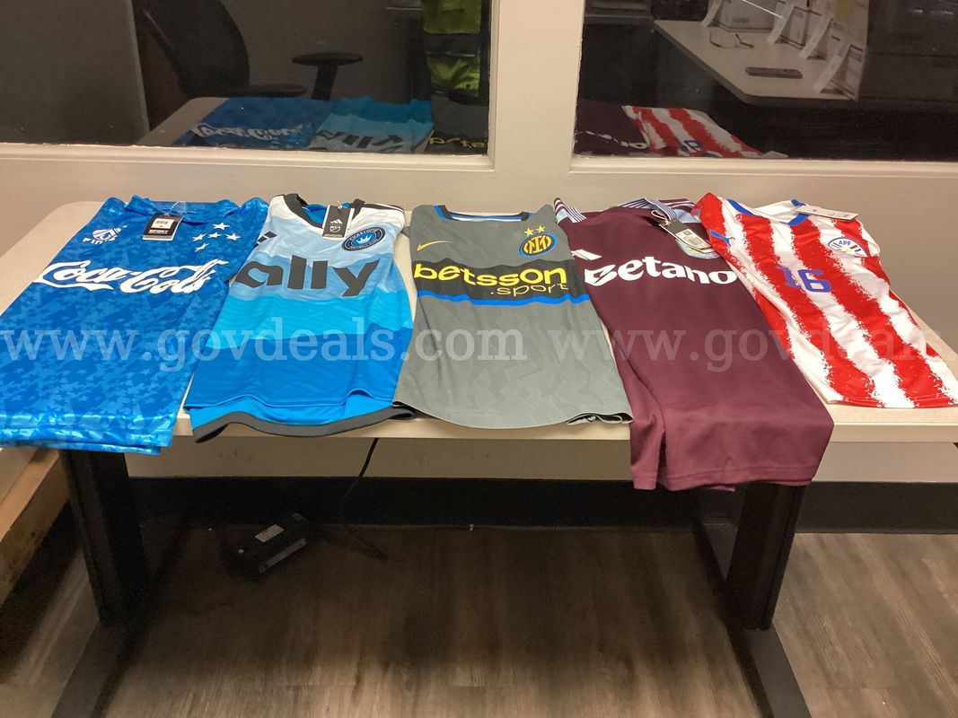 Lot of 5 Soccer Jerseys 