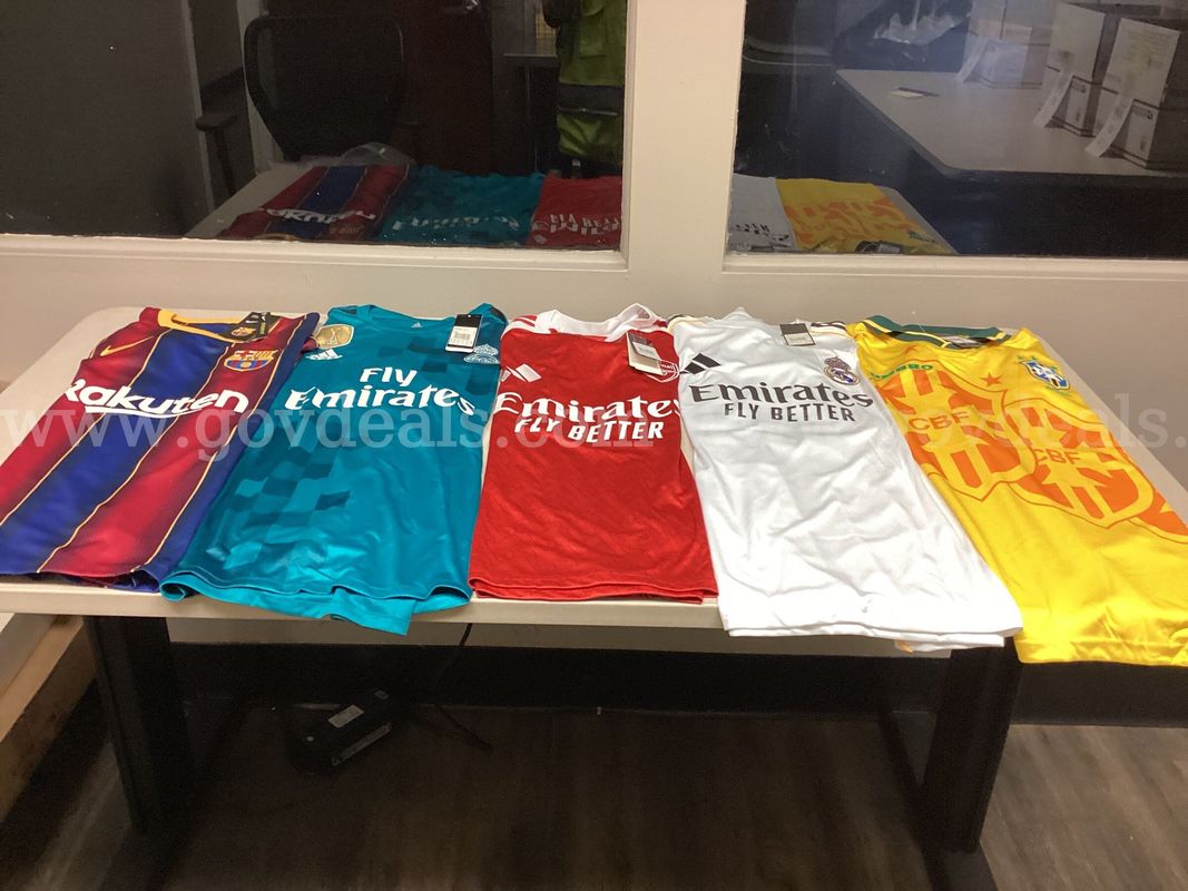 Lot of 5 Soccer Jerseys 