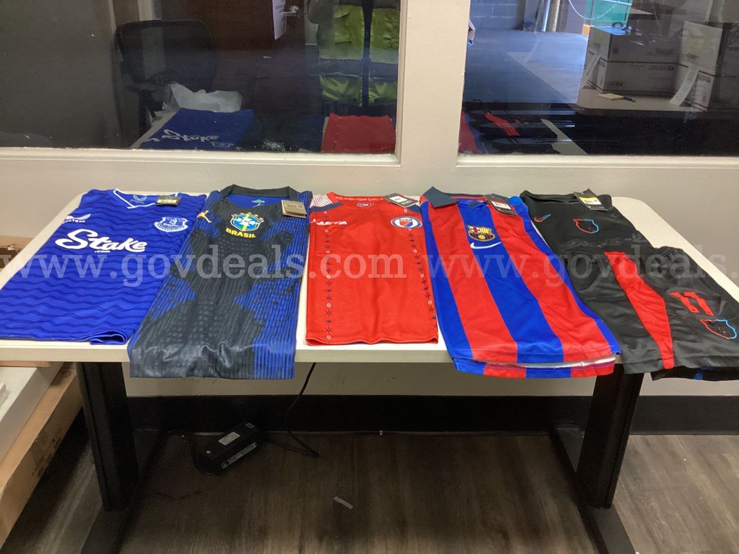 Lot of 5 Soccer Jerseys 