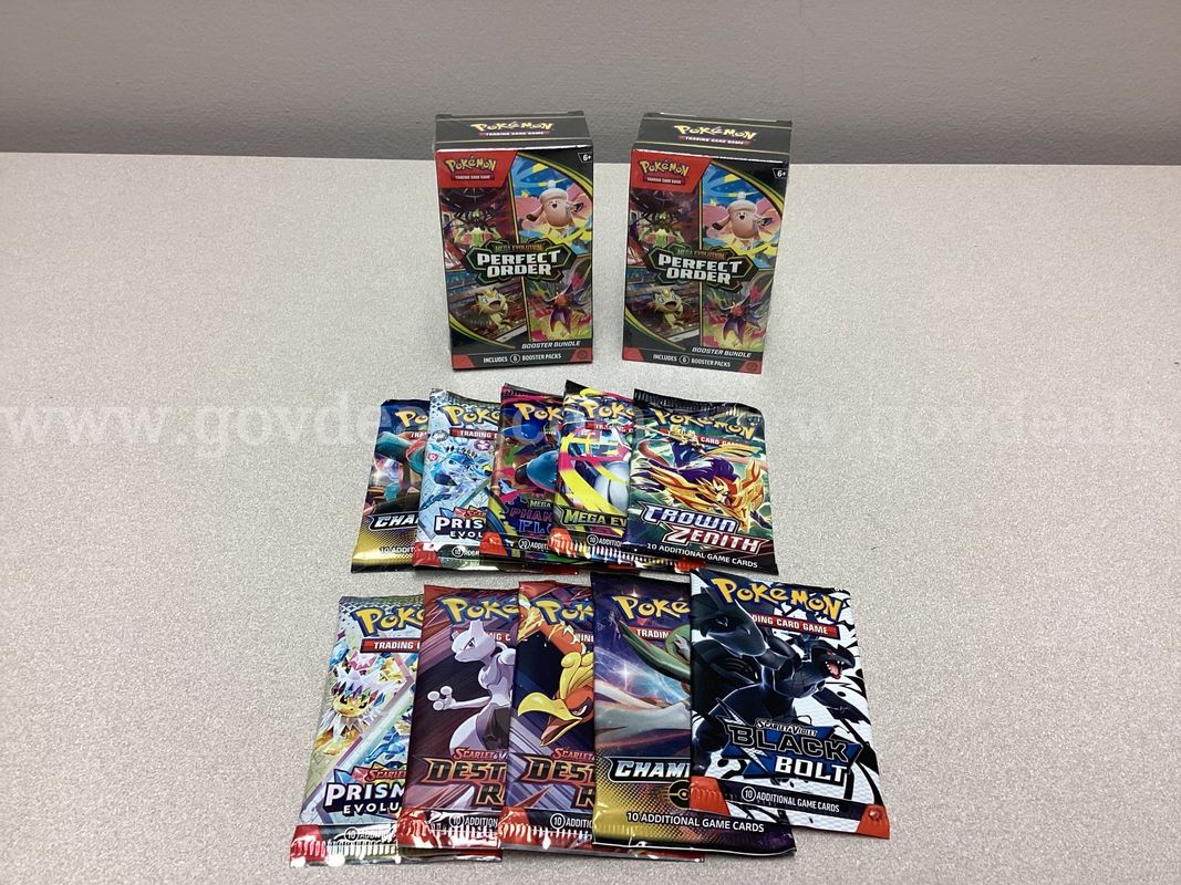 Lot of 2 Pokémon Mega Evolution Perfect Order Booster Bundles, 10 Booster Packs