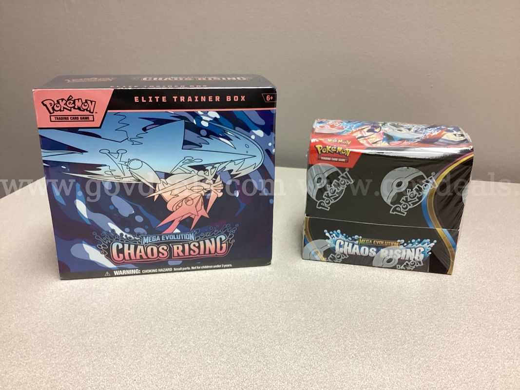 Pokémon Mega Evolution Chaos Rising Elite Training Box, Mega Evolution Chaos Rising Booster Box