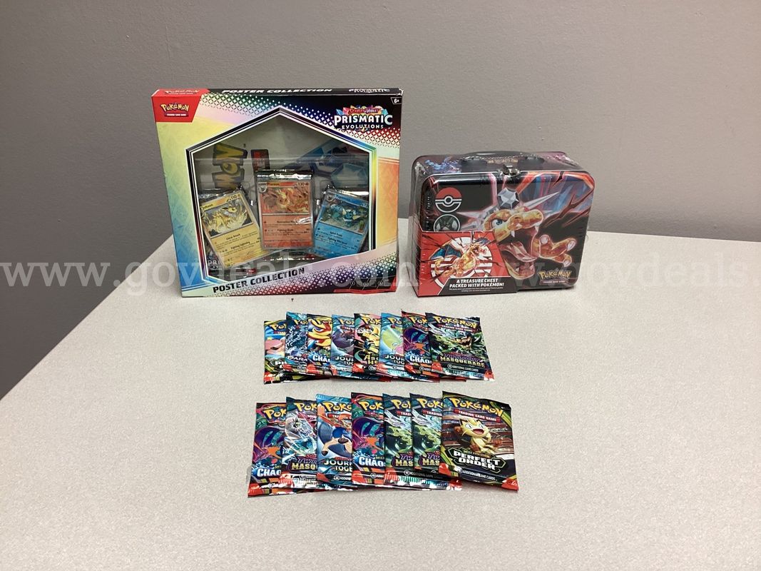 Scarlet & Violet Prismatic Evolutions Poster Collection, A Collector Chest and 15 Booster Packs