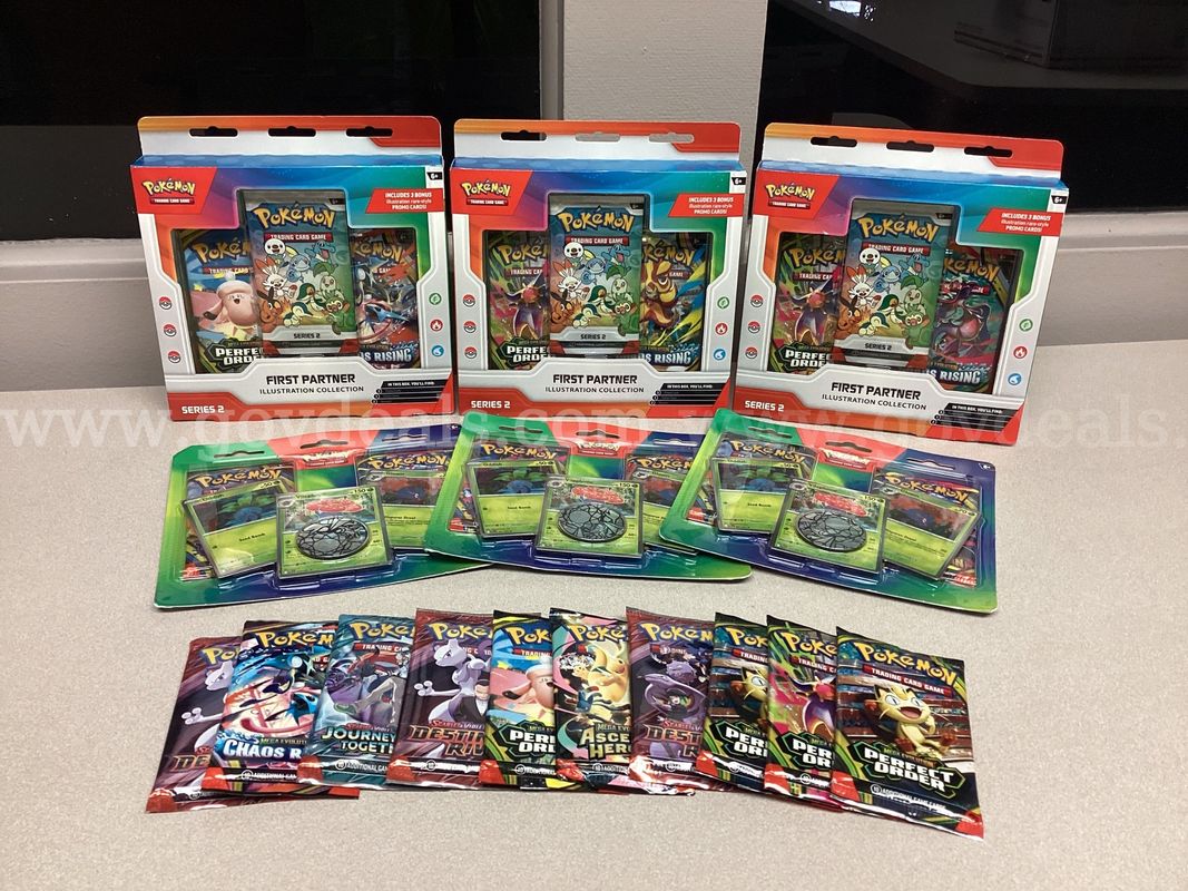 Lot of 3 First Partner Illustration Collection series 2, 3 Vileplume Evolution Blister Packs , 10 Booster Packs