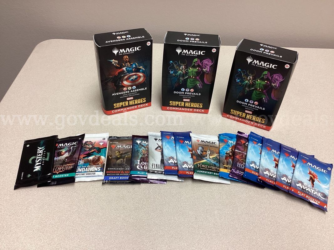 Magic the Gathering Avengers Assemble commander deck,2 Doom Prevails Commanders Deck, 15 booster pack