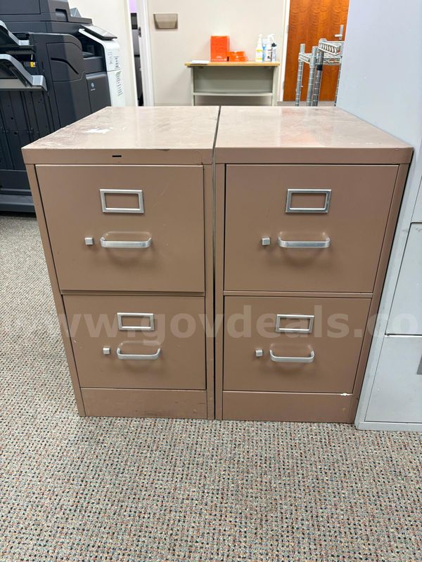Brown Filing Cabinets QTY 2