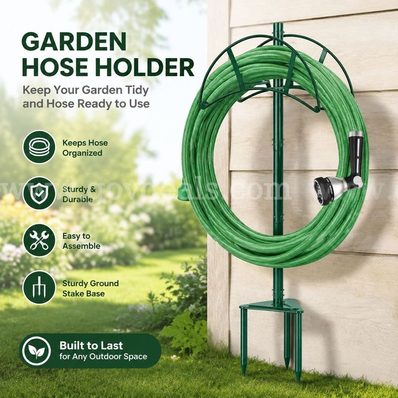 SHIPPING AVAILABLE Lot of 5 Garden Hose Stand/Hanger Freestanding,Heavy Duty In-Ground Hose Rack Organizer for (WS1077)