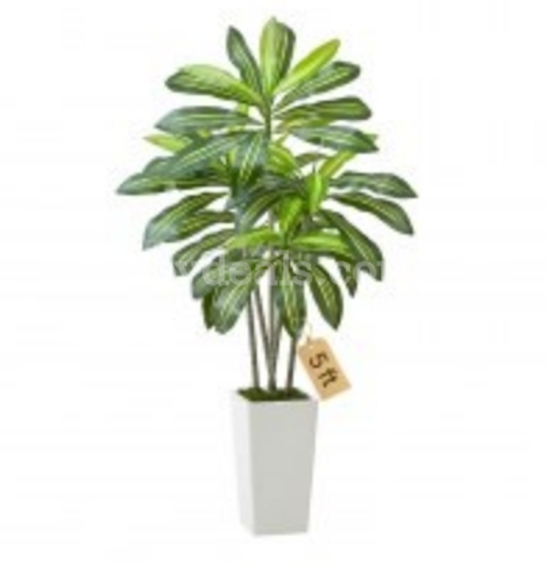SHIPPING AVAILABLE VEVOR Artificial Tropical Dracaena Tree 5FT Fake Tree with White Tall Planter for Home Office (A2-15)