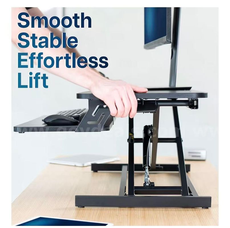 SHIPPING AVAILABLE Height Adjustable 32 inch Stand Up Desk Converter, Quick Sit to Stand Tabletop Dual Monitor(A1-01)