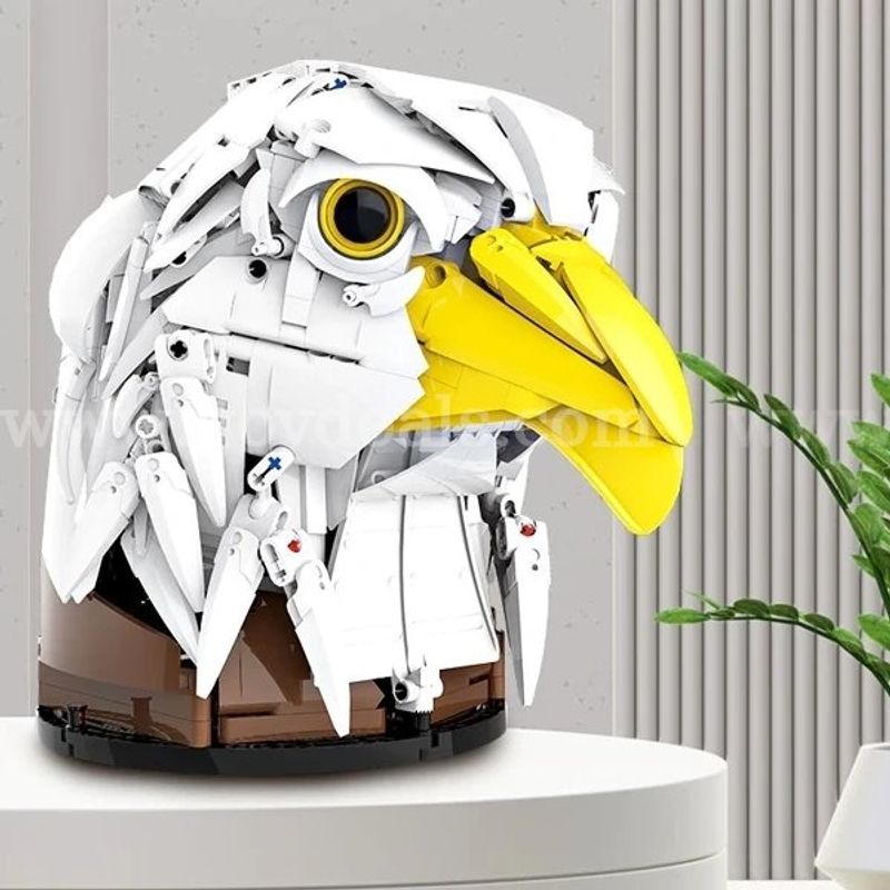 SHIPPING AVAILABLE DK 5015 Eagle Head Building Blocks Set, 1082 PCS Bionic Wall Mounted & Vertical Ornament(6-09)