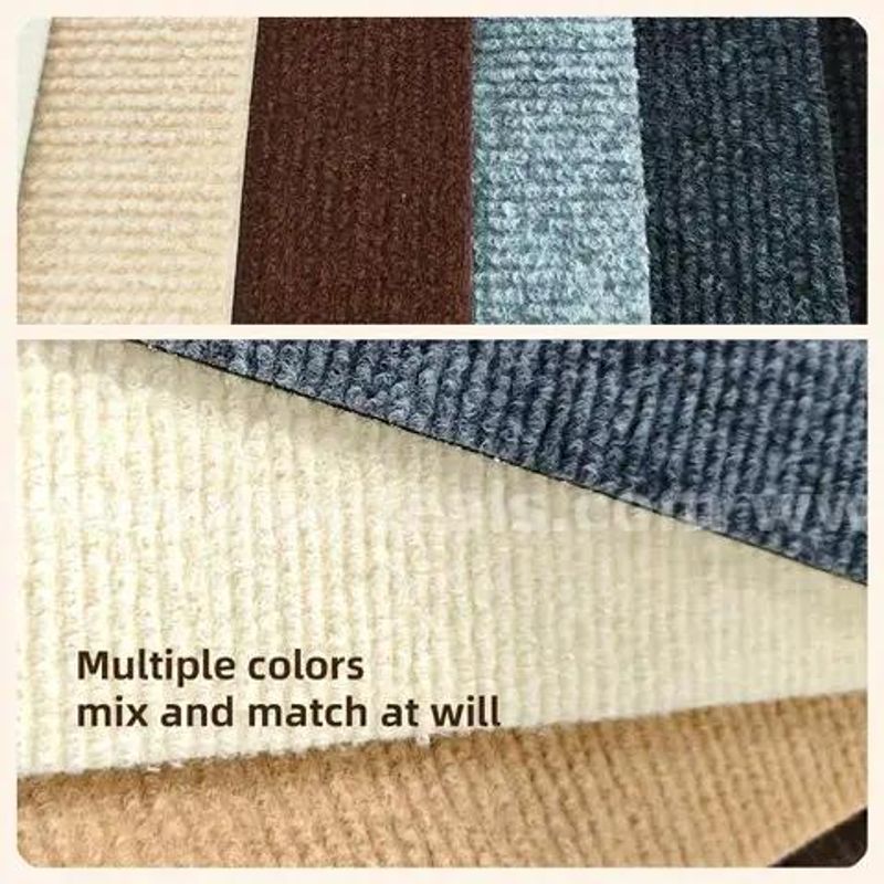 SHIPPING AVAILABLE 60PCS Grayish Blue Carpet Squares 24x24inch Carpet Tiles Peel and Stick Non-Slip Self(B0004–A2)