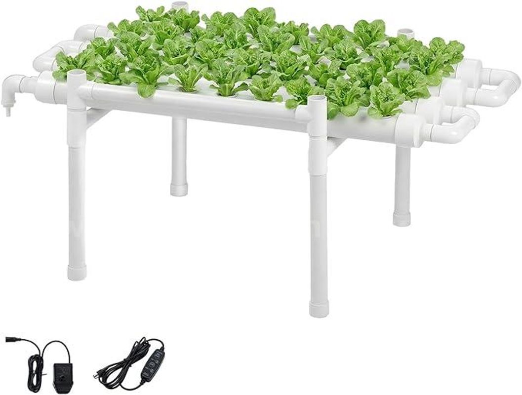 SHIPPING AVAILABLE VEVOR Hydroponics Growing System Kit, 1-Tier 36 Sites UPVC Pipe Hydroponic Grow Kit(A17-11)