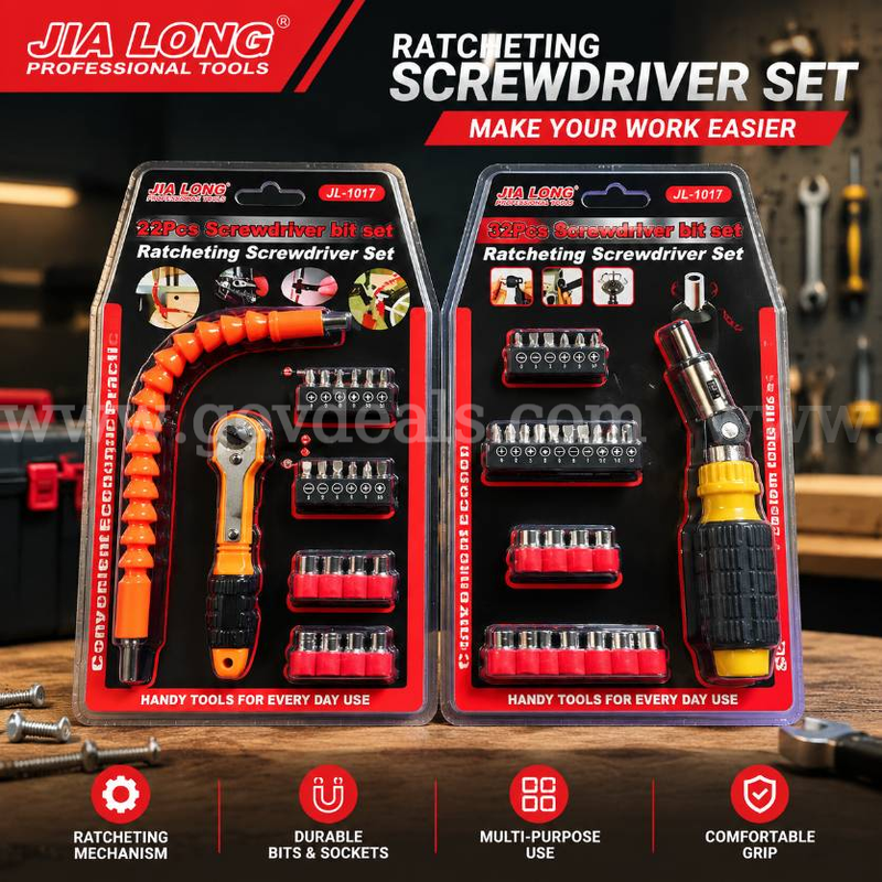 SHIPPING AVAILABLE Multi-Functional Screwdriver Tool Kit Combo, 32+44Pcs Ratchet & Flexible Extension for Home (31-06)