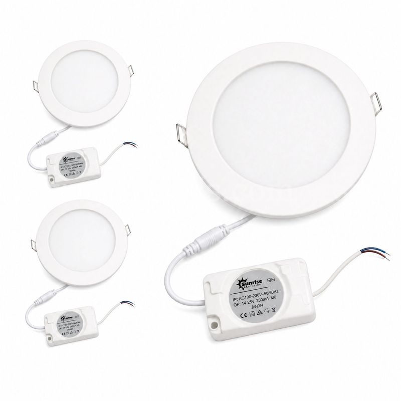 SHIPPING AVAILABLE Lot of 3 SUNNUS 9W Ultra Slim LED Downlight, 618LM Recessed Ceiling Light, 140mm Cutout, 120°(Pa-05)