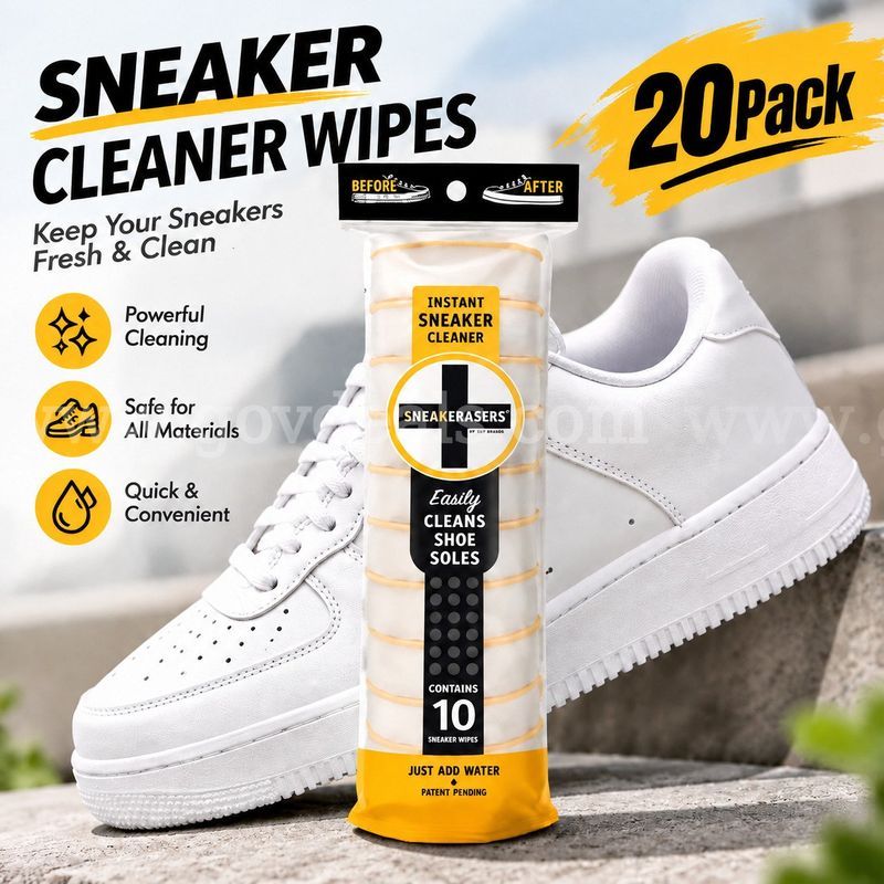 SHIPPING AVAILABLE 200pcs Instant Sneaker Cleaner, Premium Shoe Cleaning Kit for Sneakers, Dual-Sided Sponges (5-01)