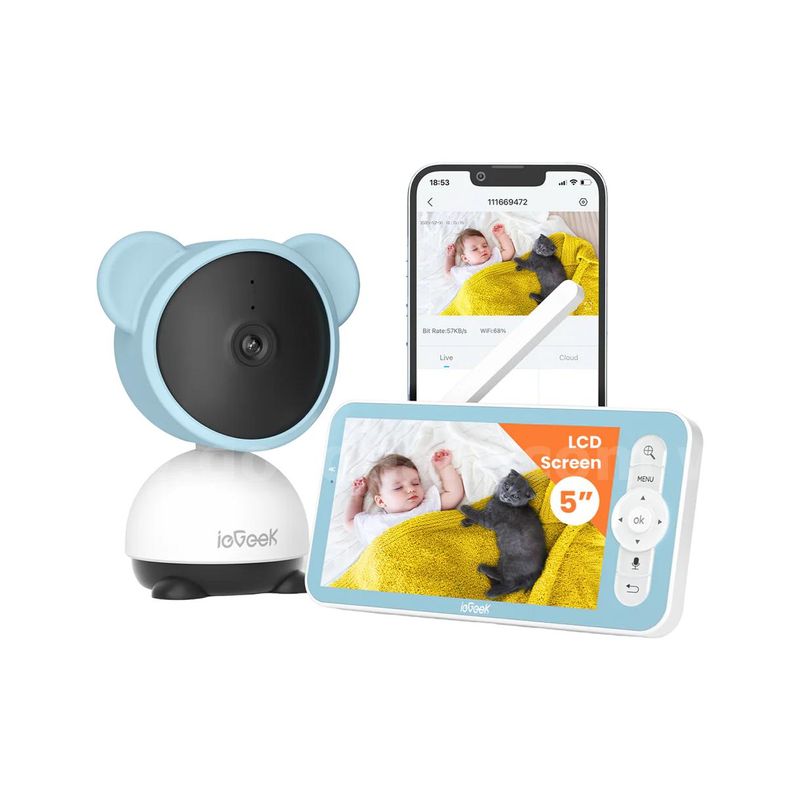 SHIPPING AVAILABLE ieGeek Baby 7S 1080P Smart Video Baby Monitor with 5" LCD Display & Phone App(CM-011)