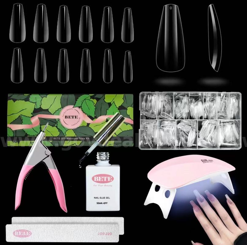 SHIPPING AVAILABLE Lot of 5 BETE Professional Gel Nail Tips Kit BFN-A0007 - Portable UV/LED Mouse Lamp & 12 Sizes(AM-01)