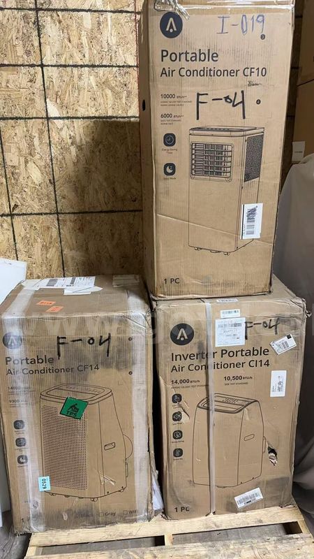 Lot of 3 Acekool Portable Air Conditioners CF10/CF14/CI14, Multi BTU Rating Inverter & Standard Type(F-04)