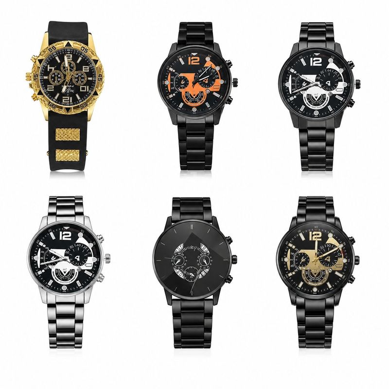 SHIPPING AVAILABLE 6 styles of men's sports chronograph watches with different colorways and straps(W1-03)