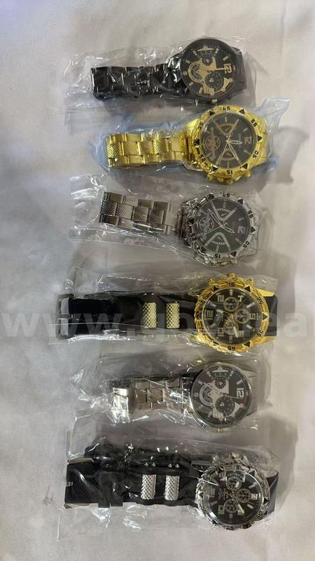 SHIPPING AVAILABLE 6pcs Assorted Men Stainless Steel Silicone Quartz Watch Lot Sports Chronograph Business(W1-017)