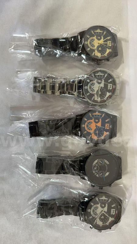 SHIPPING AVAILABLE 5pcs Assorted Men Stainless Steel Quartz Watch Lot Sports Chronograph Business Wristwatch(W1-019)