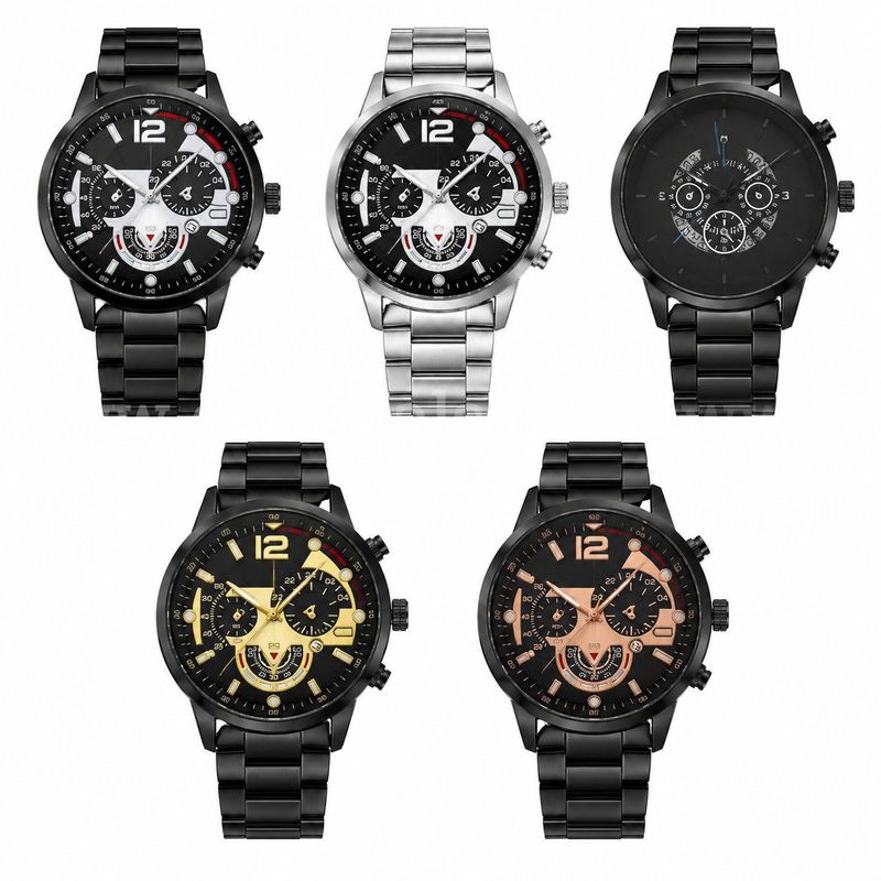 SHIPPING AVAILABLE 5pcs Assorted Men Stainless Steel Quartz Watch Lot Sports Chronograph Business Wristwatch(W1-020)