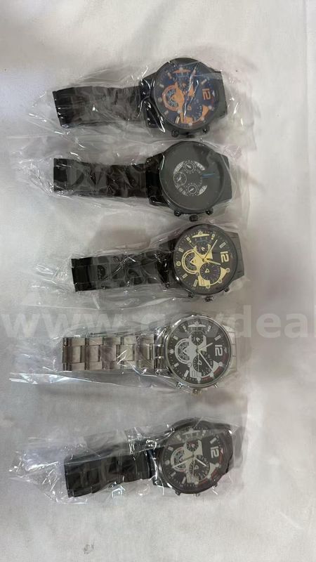 SHIPPING AVAILABLE 5pcs Assorted Men Stainless Steel Quartz Watch Lot Sports Chronograph Business Wristwatch(W1-020)