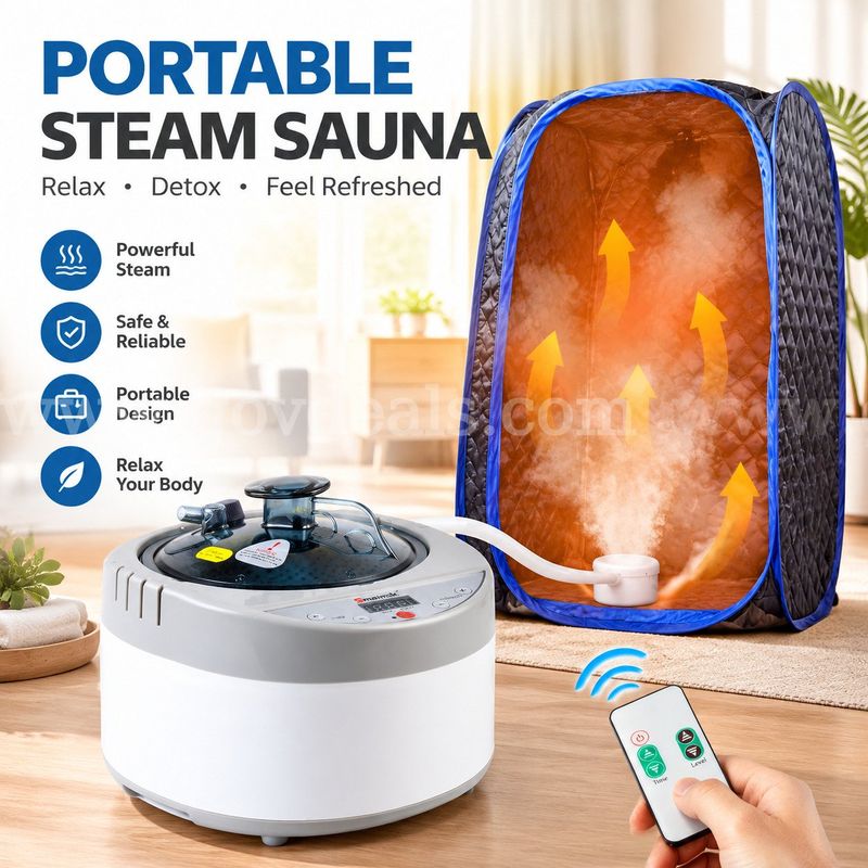 SHIPPING AVAILABLE Lot of 2 Smartmak Sauna Steamer, Portable 4L Upgrated Steam Pot Generator with Remote Con（43-02）