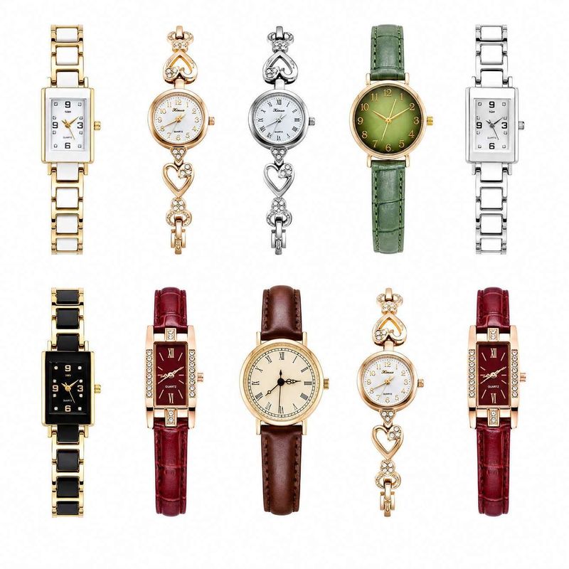 SHIPPING AVAILABLE 10pcs Assorted Women Quartz Wrist Watch Lot Square Round Oval Leather Metal Band Dress Ladies(W1-024)