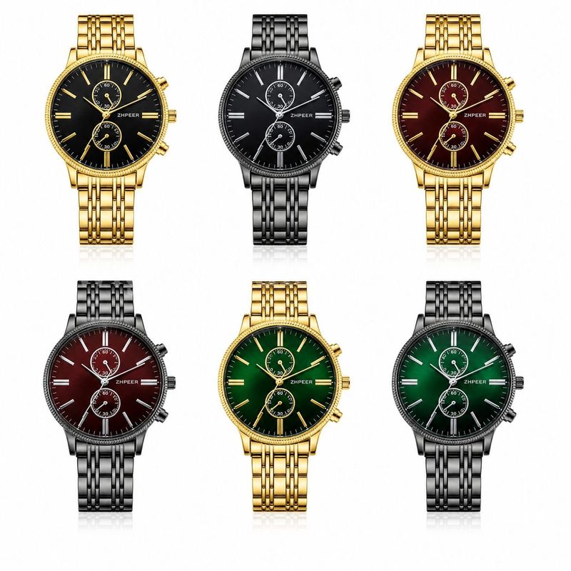 SHIPPING AVAILABLE 6pcs Men's Luxury Quartz Watch Stainless Steel Bracelet Business Analog Wristwatch (W1-037)