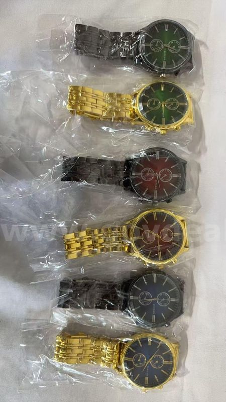 SHIPPING AVAILABLE 6pcs Men's Luxury Quartz Watch Stainless Steel Bracelet Business Analog Wristwatch (W1-037)