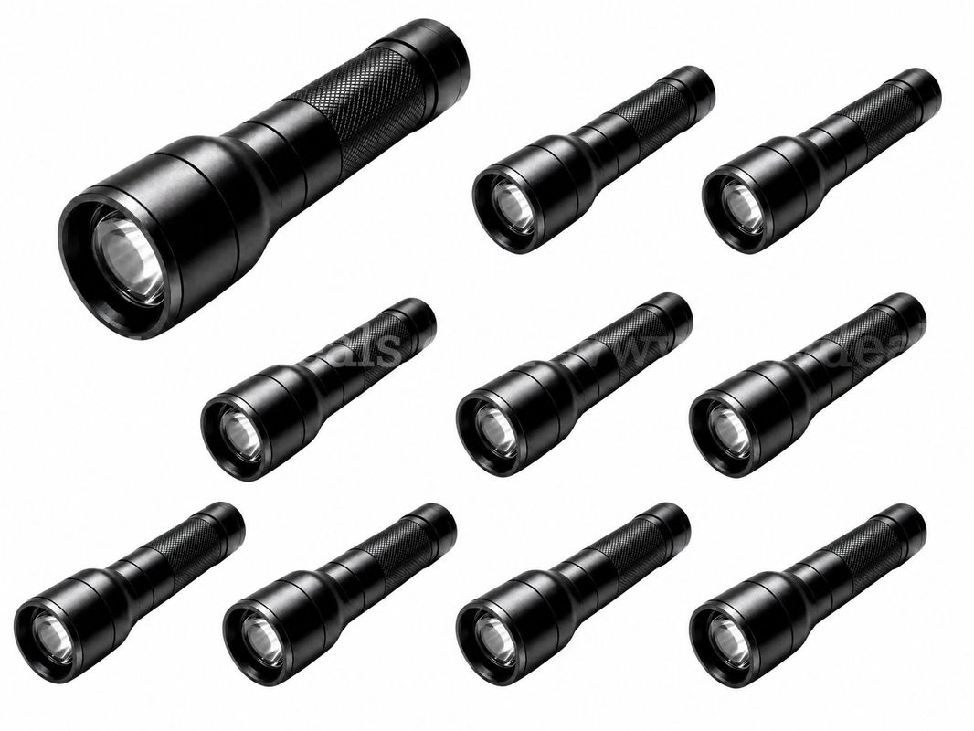 SHIPPING AVAILABLE lot of 20 Zoom Tactical LED Flashlight 5 Light Modes Waterproof Hand Torch Outdoor Camping (4389)
