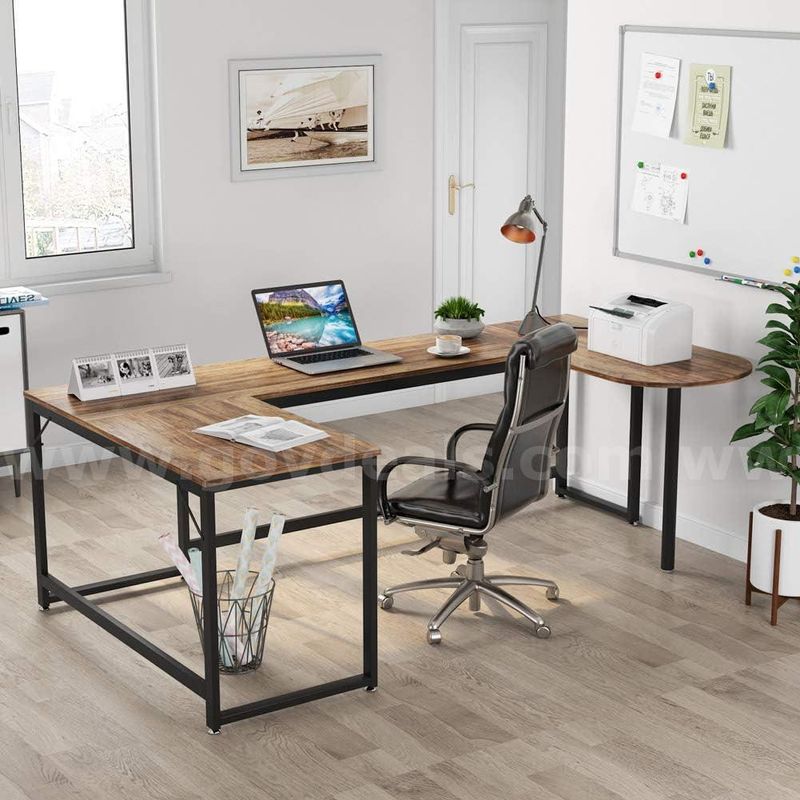 SHIPPING AVAILABLE Tribesigns U Shaped Desk, Large L-Shaped Desk Corner Computer Office Desk Writing Table (A1-011)