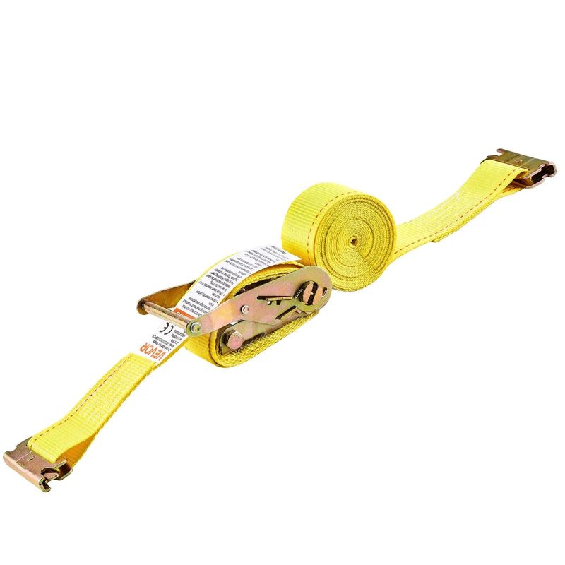 SHIPPING AVAILABLE Ratchet Straps, 2 in x 15 ft, 4 Pack E-Track Tie Down Straps, 4400 lbs Break Strength (B1-08)
