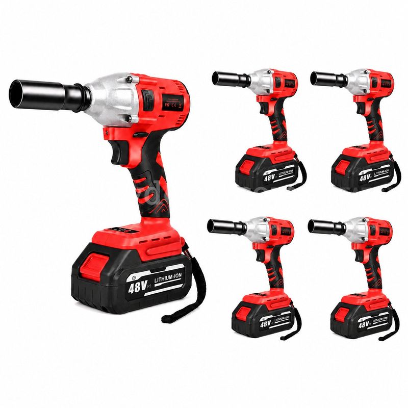 SHIPPING AVAILABLE 5 sets 48V Cordless Impact Wrench 650N.m Brushless Electric Impact Gun 2 Batteries Hard Case(B2-01)