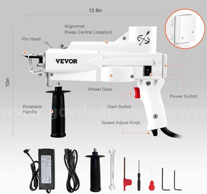 SHIPPING AVAILABLE Tufting Gun, Cut Pile Electric Carpet Weaving Flocking Machine, Rug Machines Starter Kit(M-03)