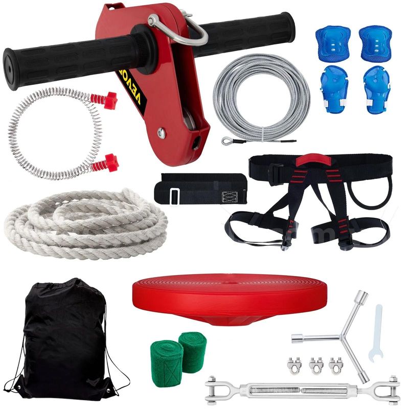 SHIPPING AVAILABLE Zip line Kits for Backyard 100FT, Zip Lines for Kid and Adult, Included Swing Seat, Zip Lines(M3-01)