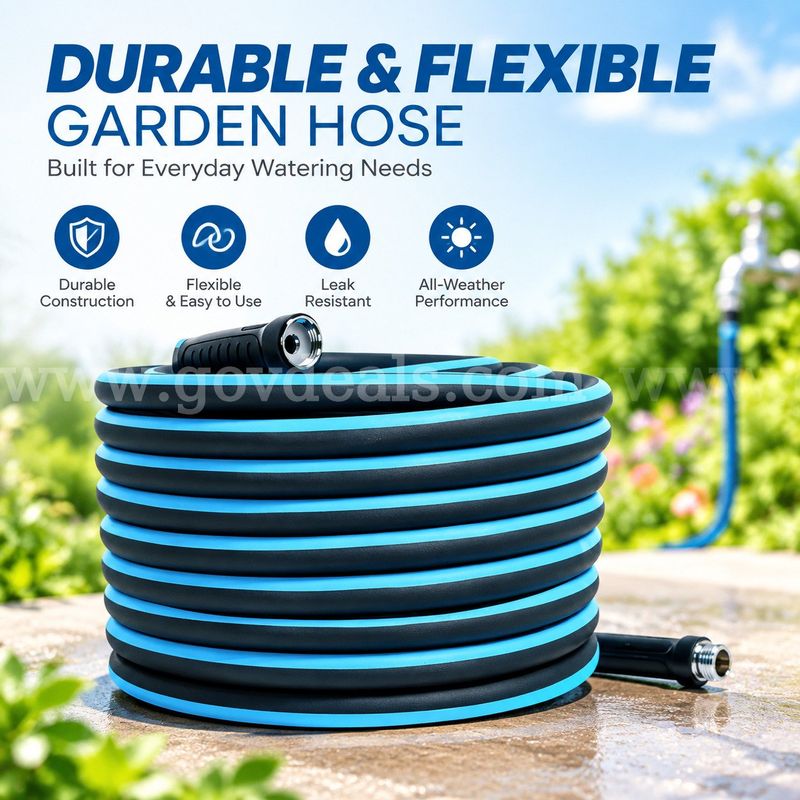 SHIPPING AVAILABLE RELHOST TOOLS Garden Hose 100 ft x 5/8" Flexible Heavy Duty Water Hose with 360° Swivel(33-013)