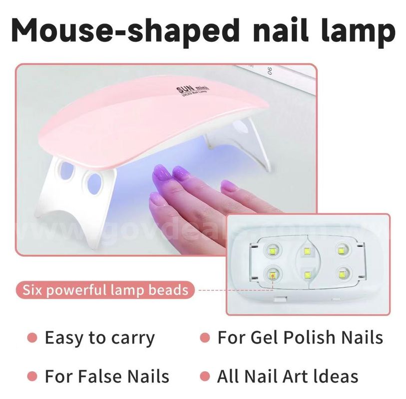 SHIPPING AVAILABLE Lot of 5 BETE Professional Gel Nail Tips Kit BFN-A0007 - Portable UV/LED Mouse Lamp & 12 Sizes(AM-01)