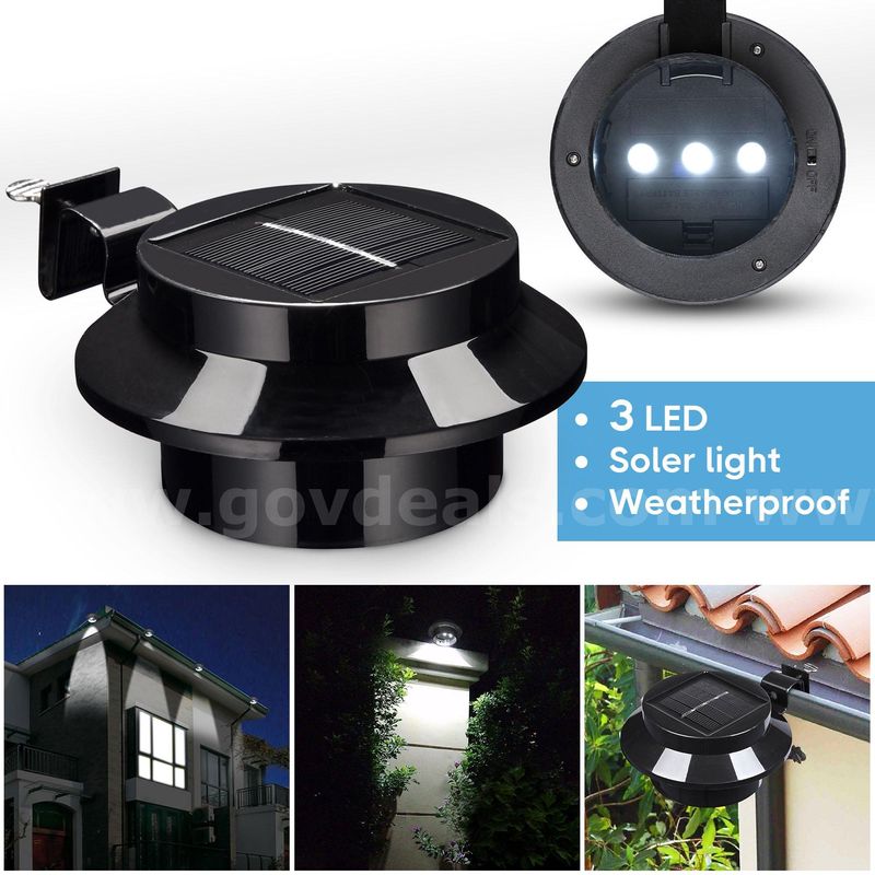 SHIPPING AVAILABLE Lot of 20 LED Solar Outdoor Wall Lights — Waterproof, Dusk-to-Dawn, Security Lighting for Gard(B4-01)
