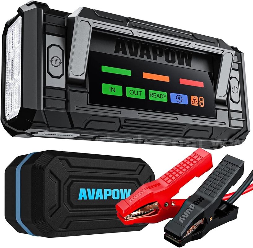 SHIPPING AVAILABLE AVAPOW 8000A Battery Jumper Starter Portable with 4″ HD Display PD 30W Dual-Way Fast Charging(30-wn)