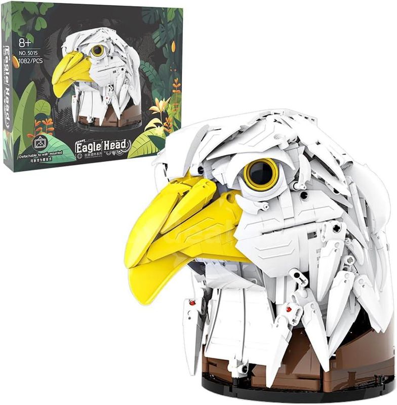 SHIPPING AVAILABLE DK 5015 Eagle Head Building Blocks Set, 1082 PCS Bionic Wall Mounted & Vertical Ornament(6-09)