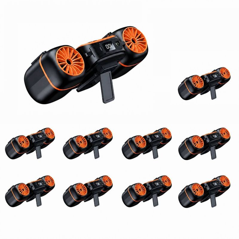SHIPPING AVAILABLE lot of 10 Portable Waist Fan with Dual Fans, 10000mAh Rechargeable Wearable Belt Clip Fan (AA-03)