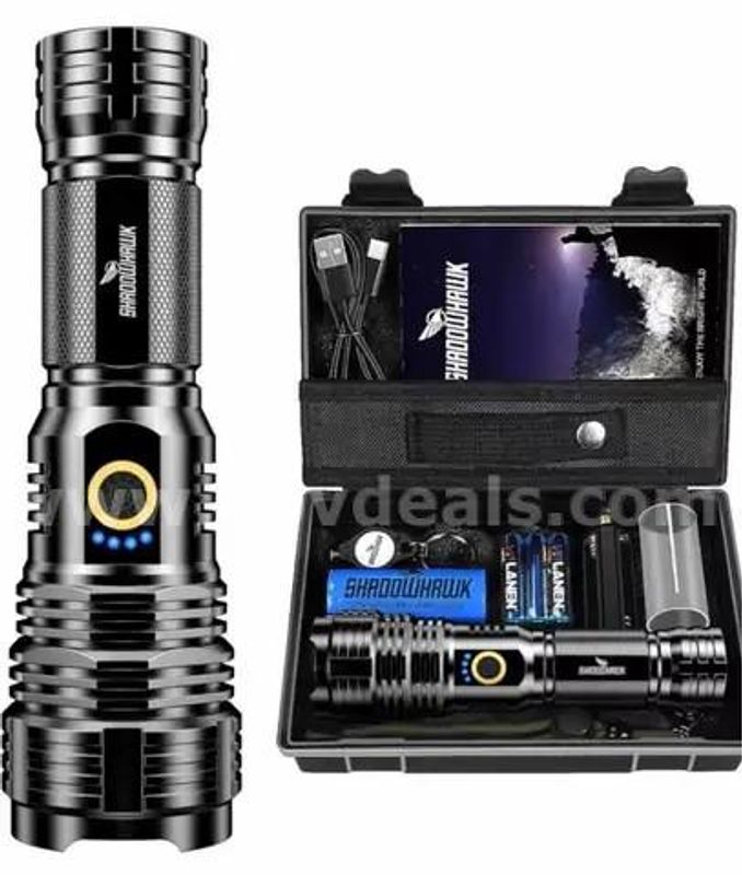 SHIPPING AVAILABLE Lot of 20 Shadowhawk Taschenlampe Led 10000 Lumen, Extrem Hell Taschenlampe USB Aufladbar (12-01)