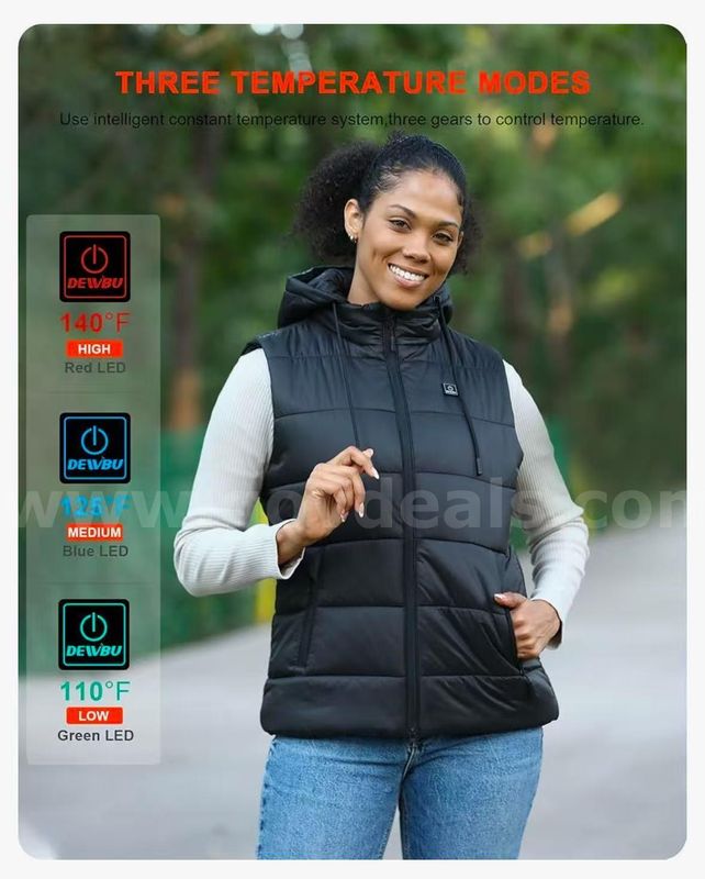 SHIPPING AVAILABLE Lot of 4,Women's Heated Vest,Lightweight Electric Vest foSMART HEAT ACROSS BODY (AM-01)